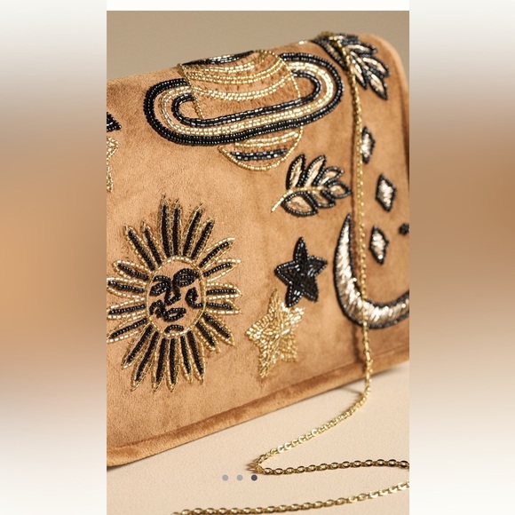 Anthropologie Celestial Velvet Clutch - Picture 3 of 9